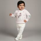 Infants Light Pink Round Neck Casual Pullover, हल्का गुलाबी, small image number null